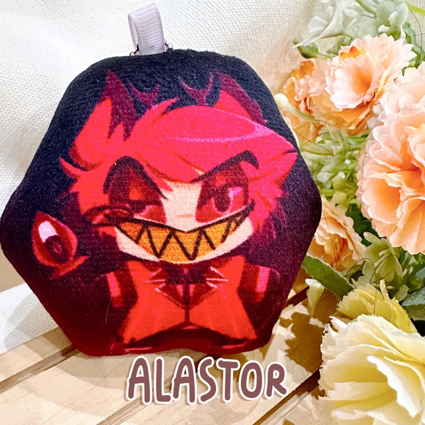 Alastor Squeaky Plushie Keychain