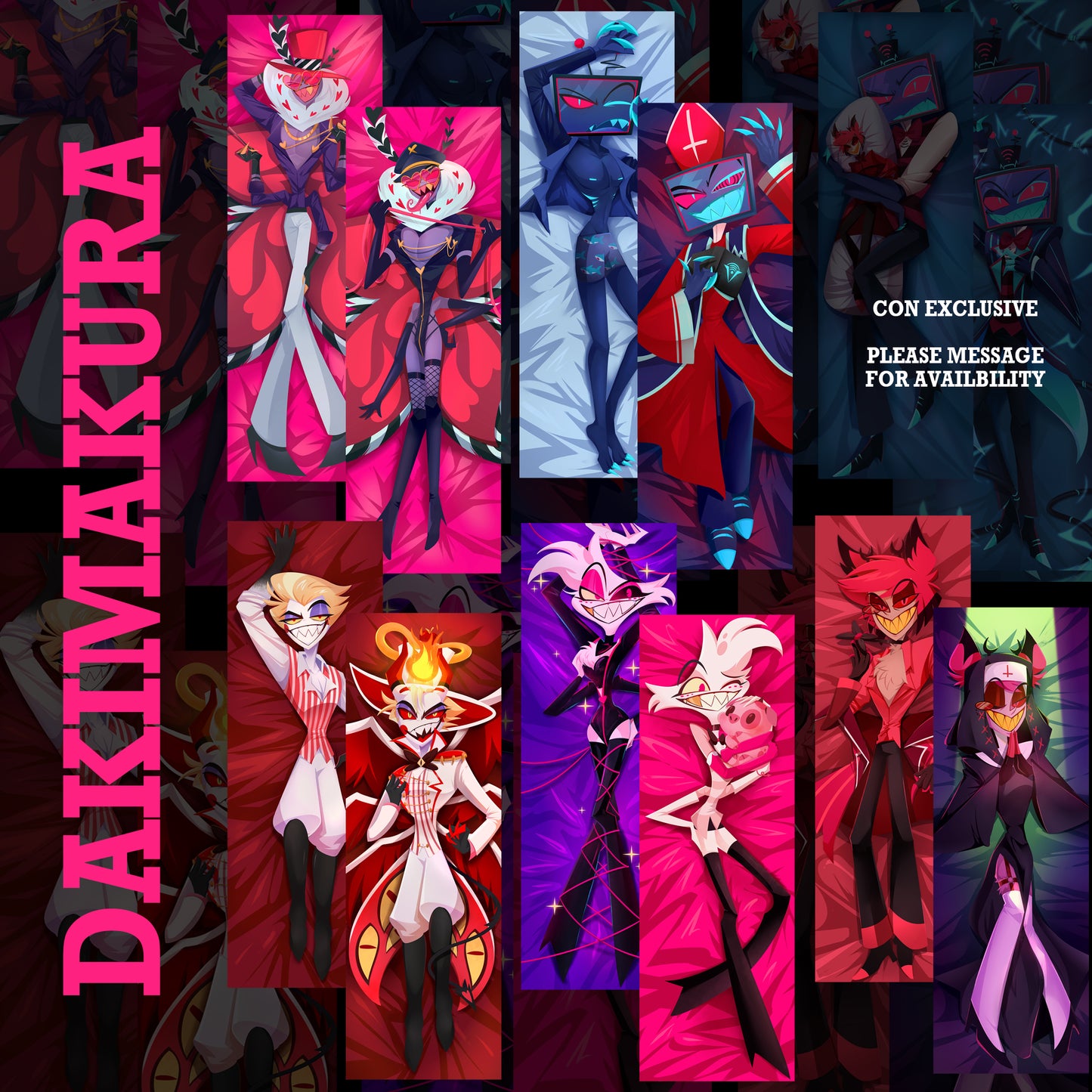 (PRE-ORDER) Hazbin Hotel Body Pillow Dakimakura