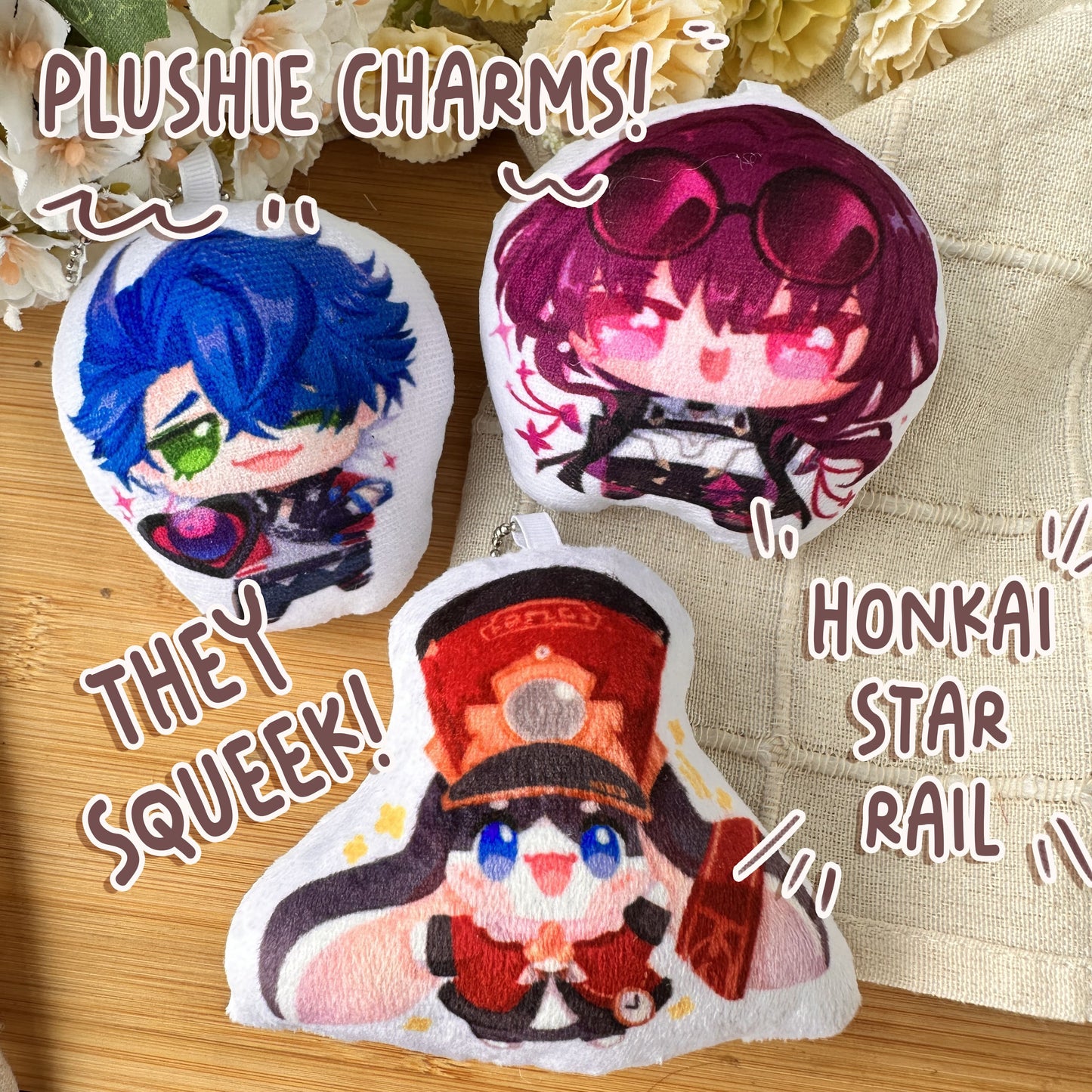 Honkai Star Rail Squeaky Plushie Keychain