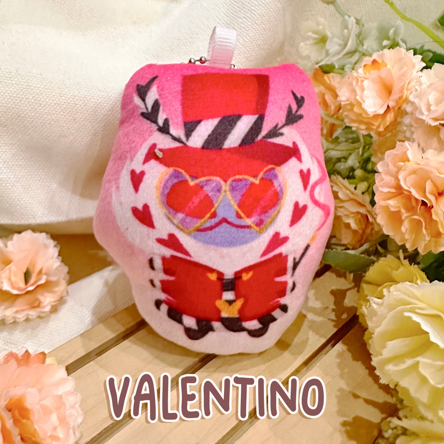 Valentino Squeaky Plushie Keychain