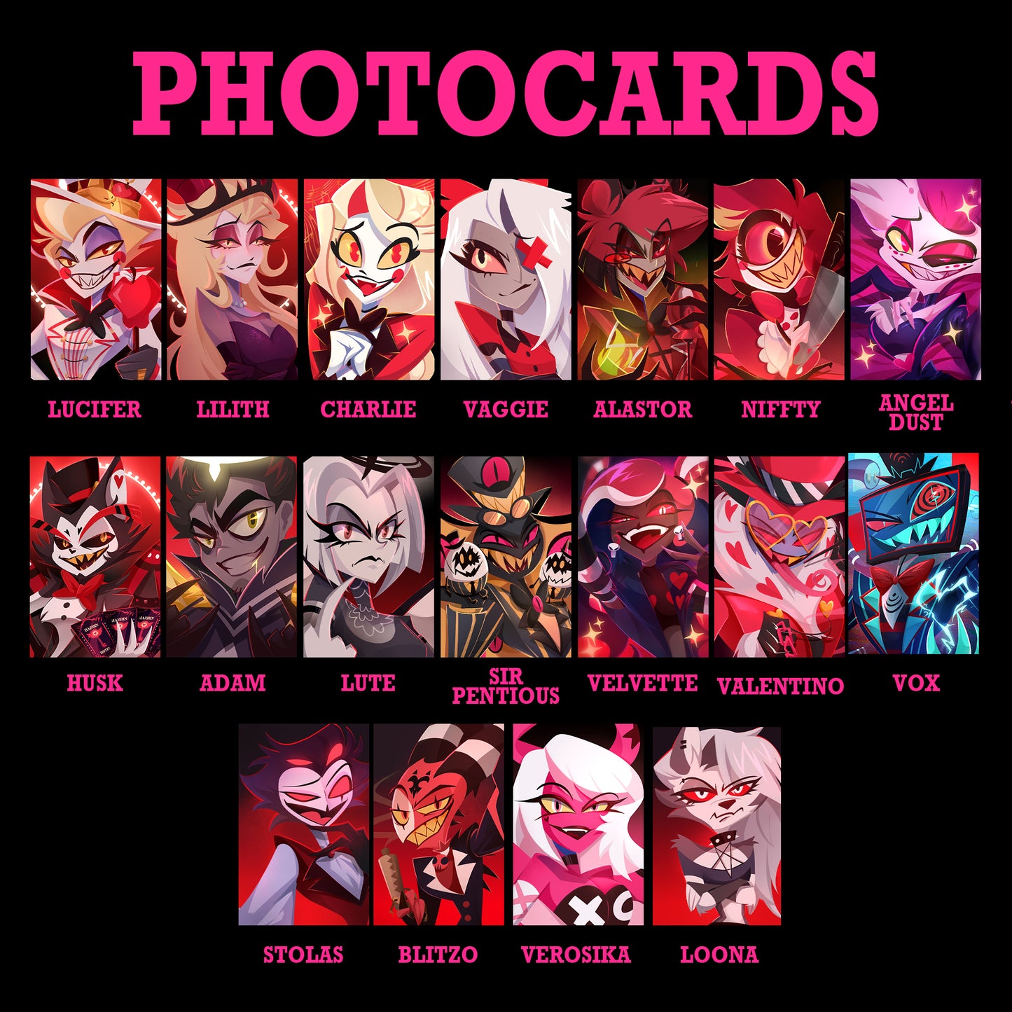 Hazbin Hotel Photocards