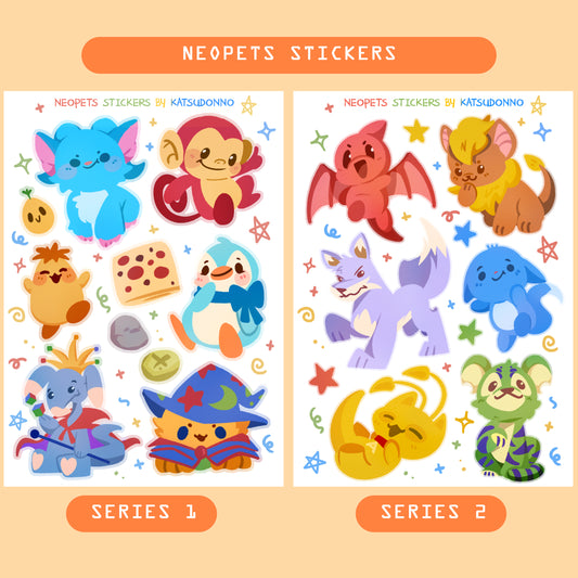 Neopets Sticker sheets