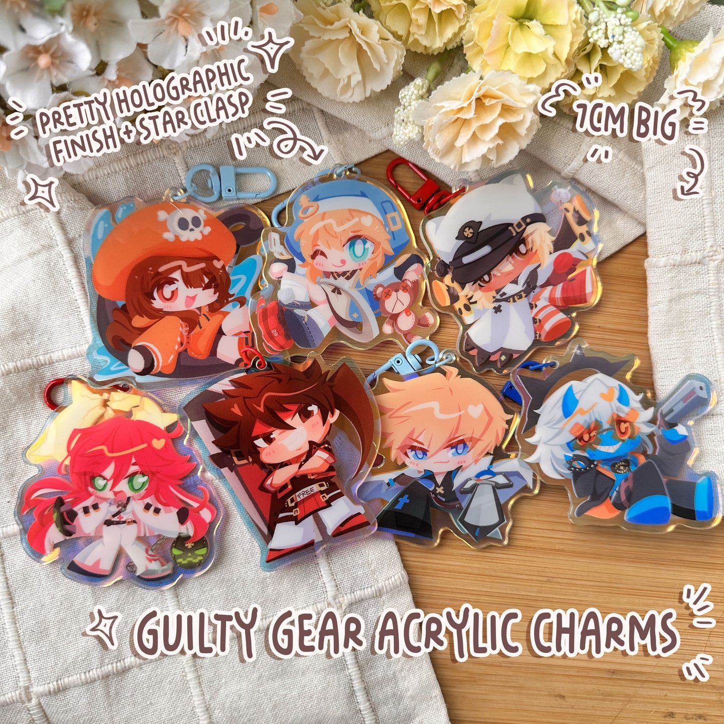 Guilty Gear chibi rainbow acrylic Keychains