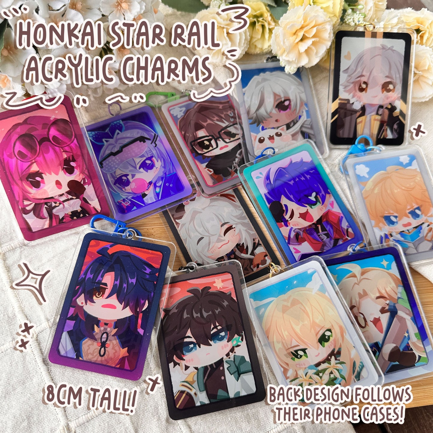 Honkai Star Rail chibi rainbow acrylic Keychains