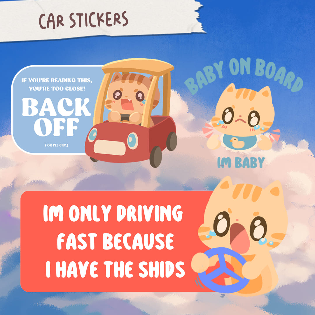 Bopcorn's Driving adventures Window car stickers