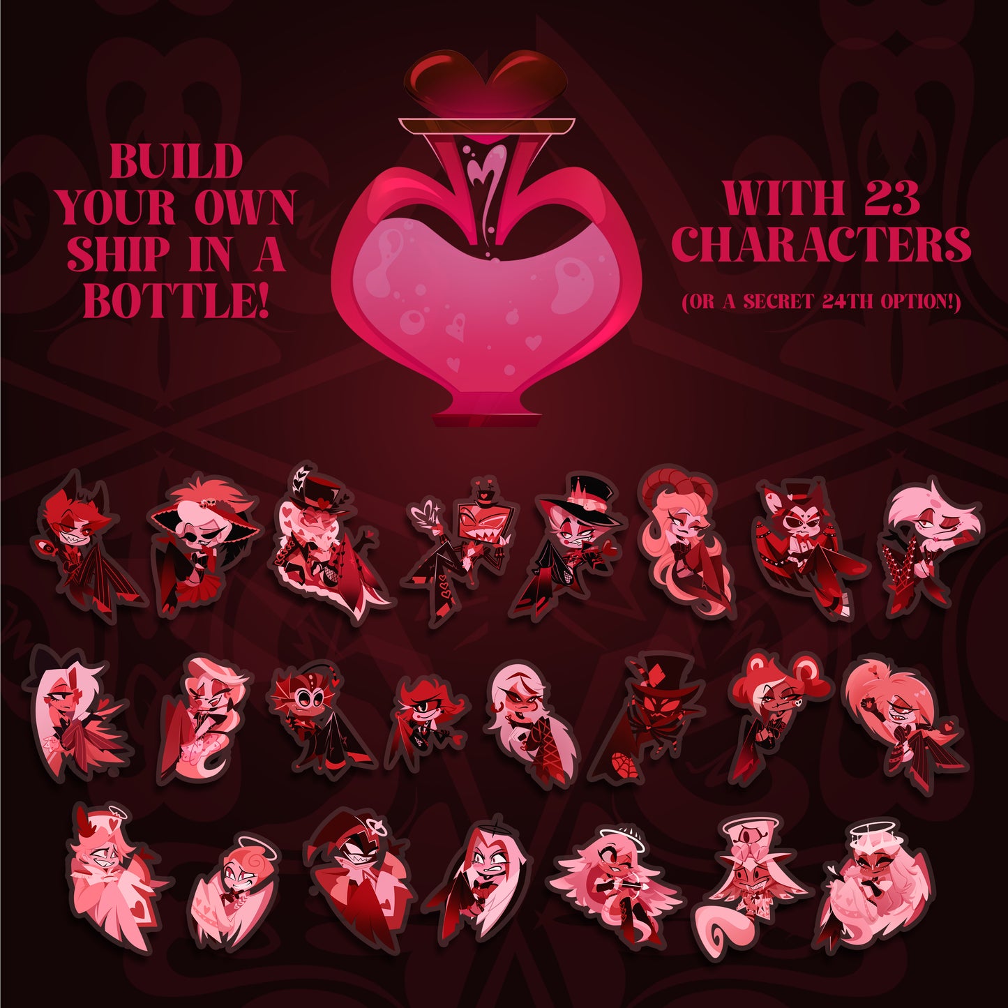 (PREORDER) Love Potion - DIY Shaker charm - Hazbin Hotel Valentines Day special
