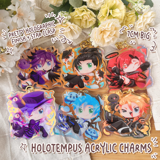 Holostars Holotempus Chibi Acrylic Rainbow Charms