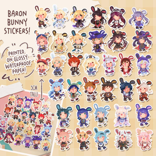 Genshin impact Baron Bunny Stickers