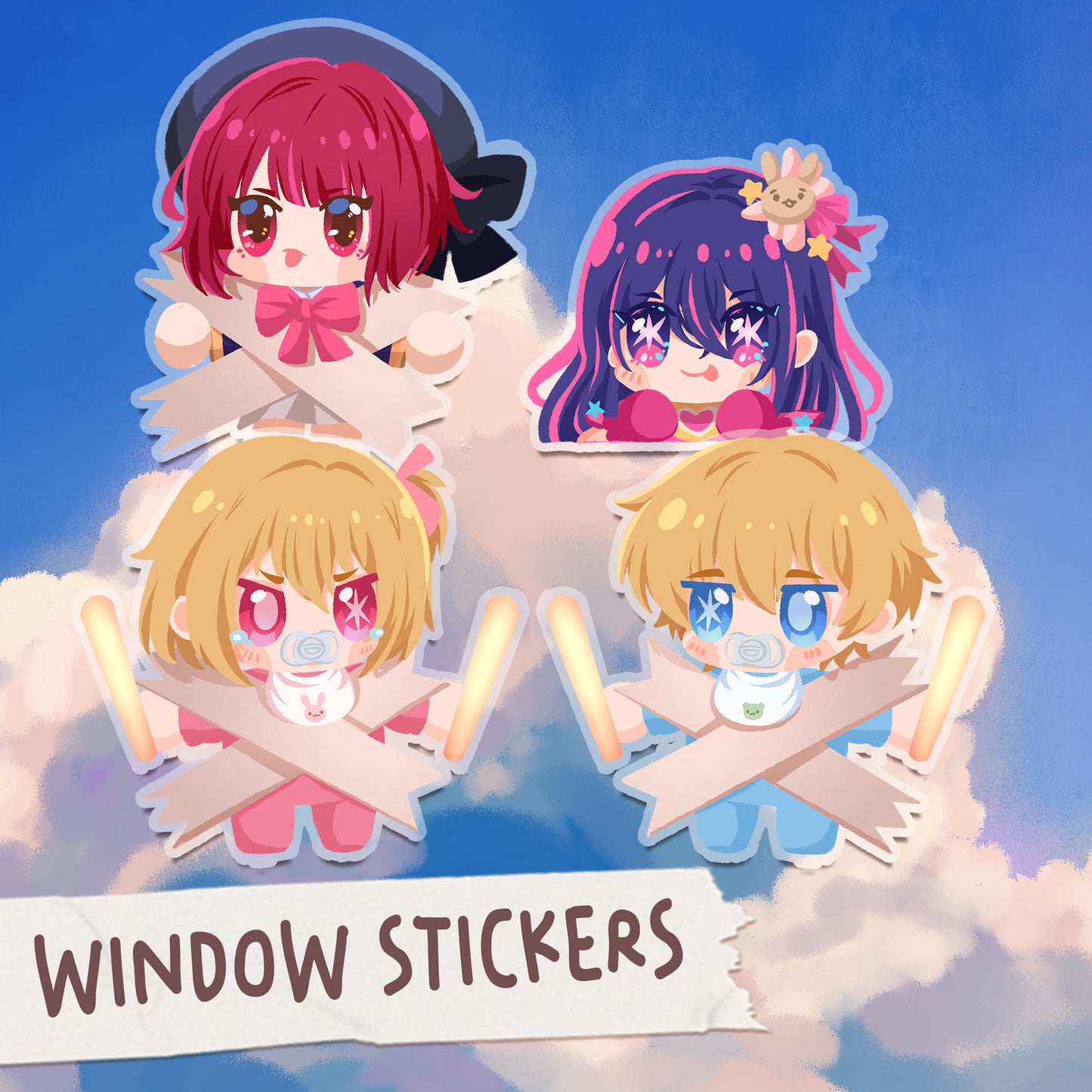 Oshi no ko Window stickers