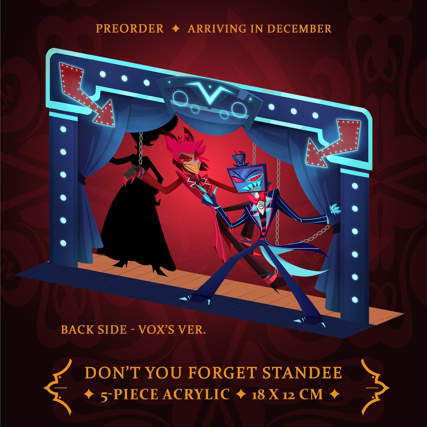 (PRE-ORDER) Hazbin Hotel S2 - Don't You Forget double sided standee diorama