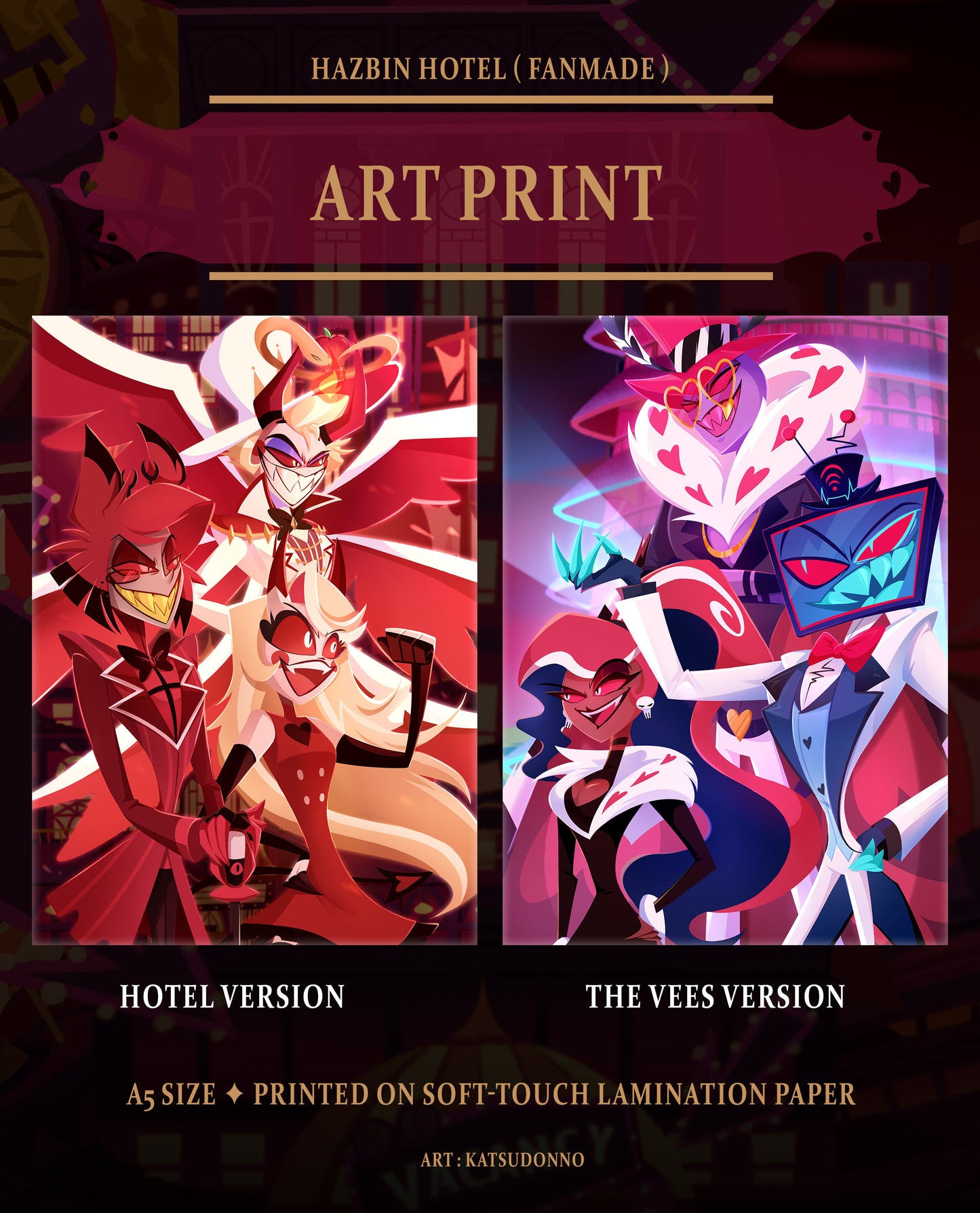 [PREORDER] Hazbin Hotel Vs The Vees Prints & Badges