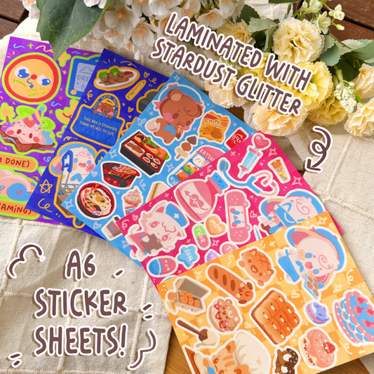 Original glittery sticker sheets