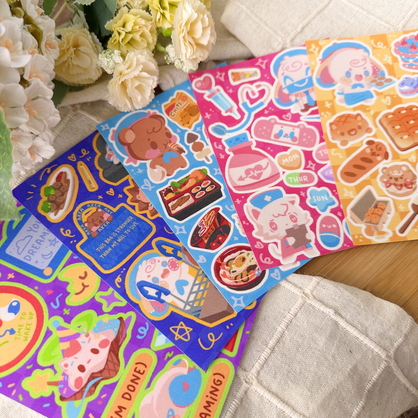 Original glittery sticker sheets