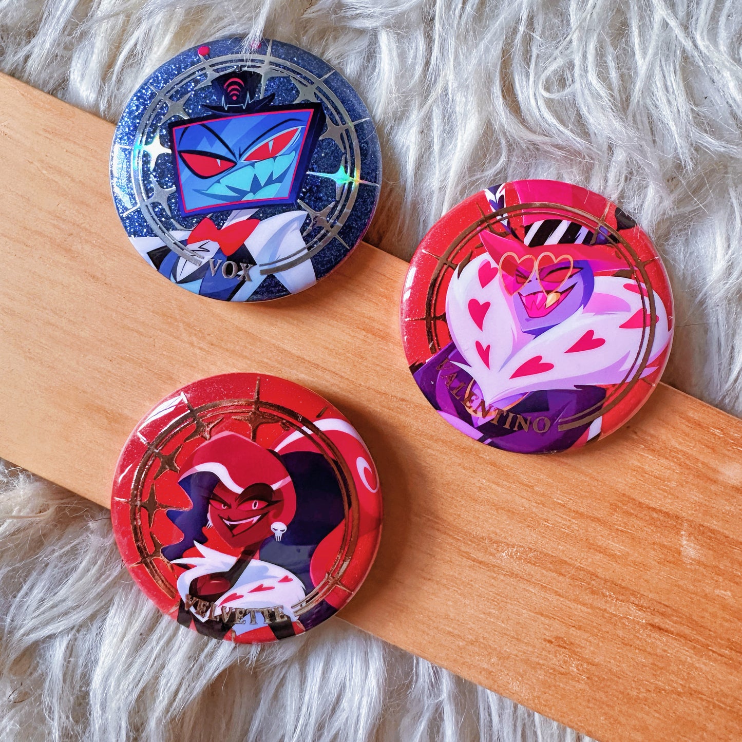 Hazbin Hotel Vs The Vees Prints & Badges