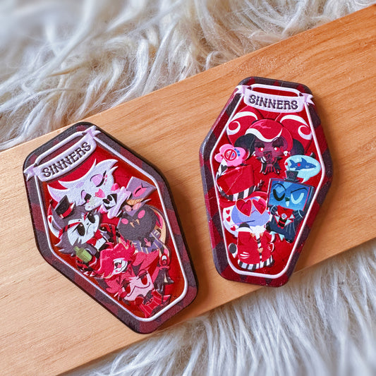 Hazbin Hotel & Vees Wooden Pins
