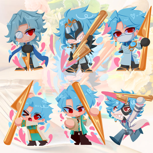 (PREORDER) Dottore segments Acrylic Mealpals Standees