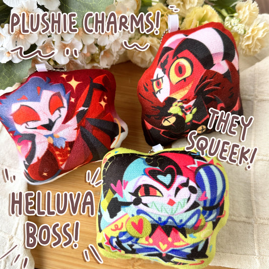 Helluva Boss Squeaky Plushie Keychain