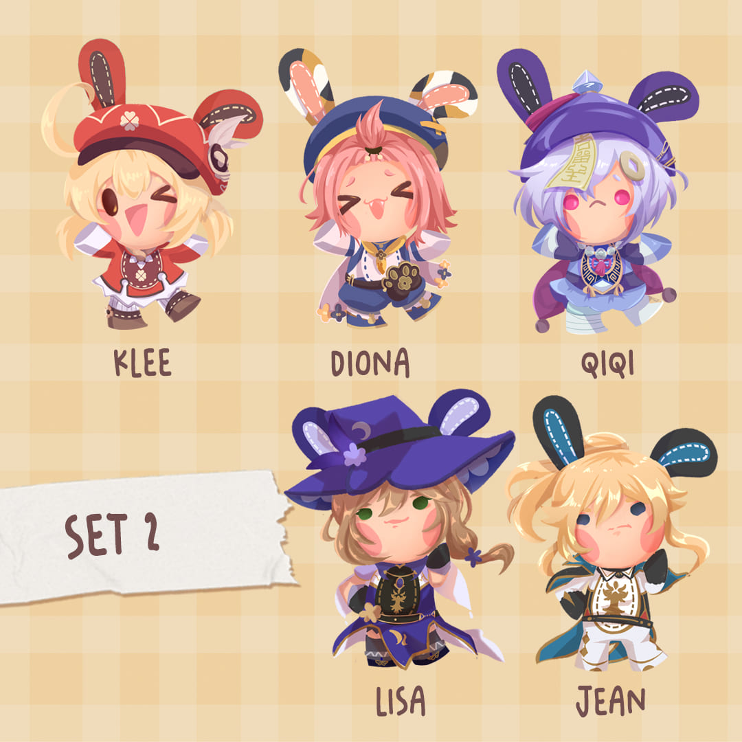 Genshin impact Baron Bunny Stickers