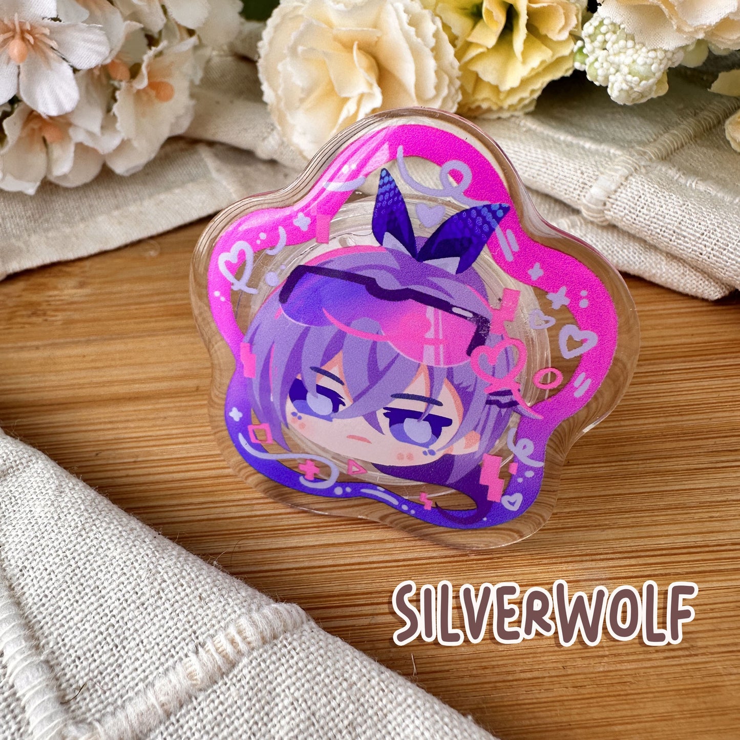 Honkai Star Rail chibi Acrylic Phone Grip