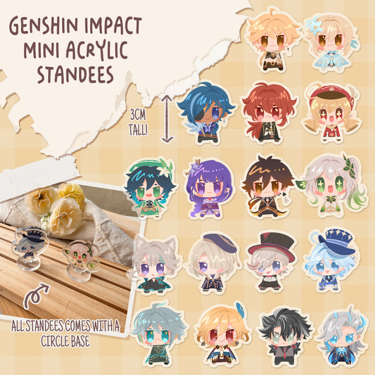 Genshin Impact Chibi Small Acrylic standee