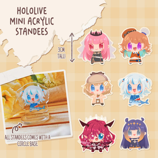 Hololive HoloMyth & IRYS  Mini Chibi Acrylic Standee