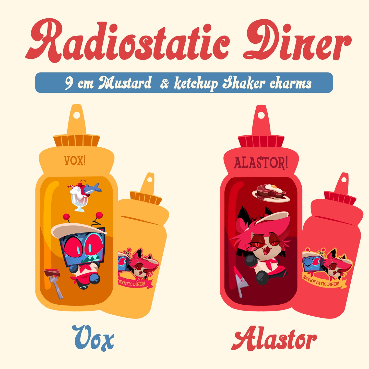 [PREORDER] RadioStatic Diner Standee and Shaker Charms