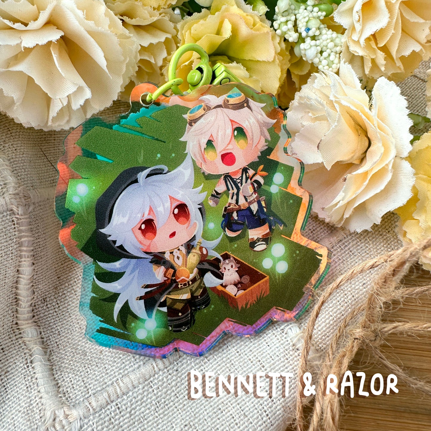 Genshin impact Chibi Rainbow Acrylic Keychains