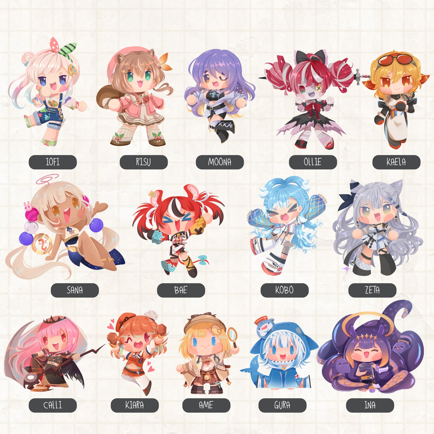 Hololive JP/EN/ID Stickers