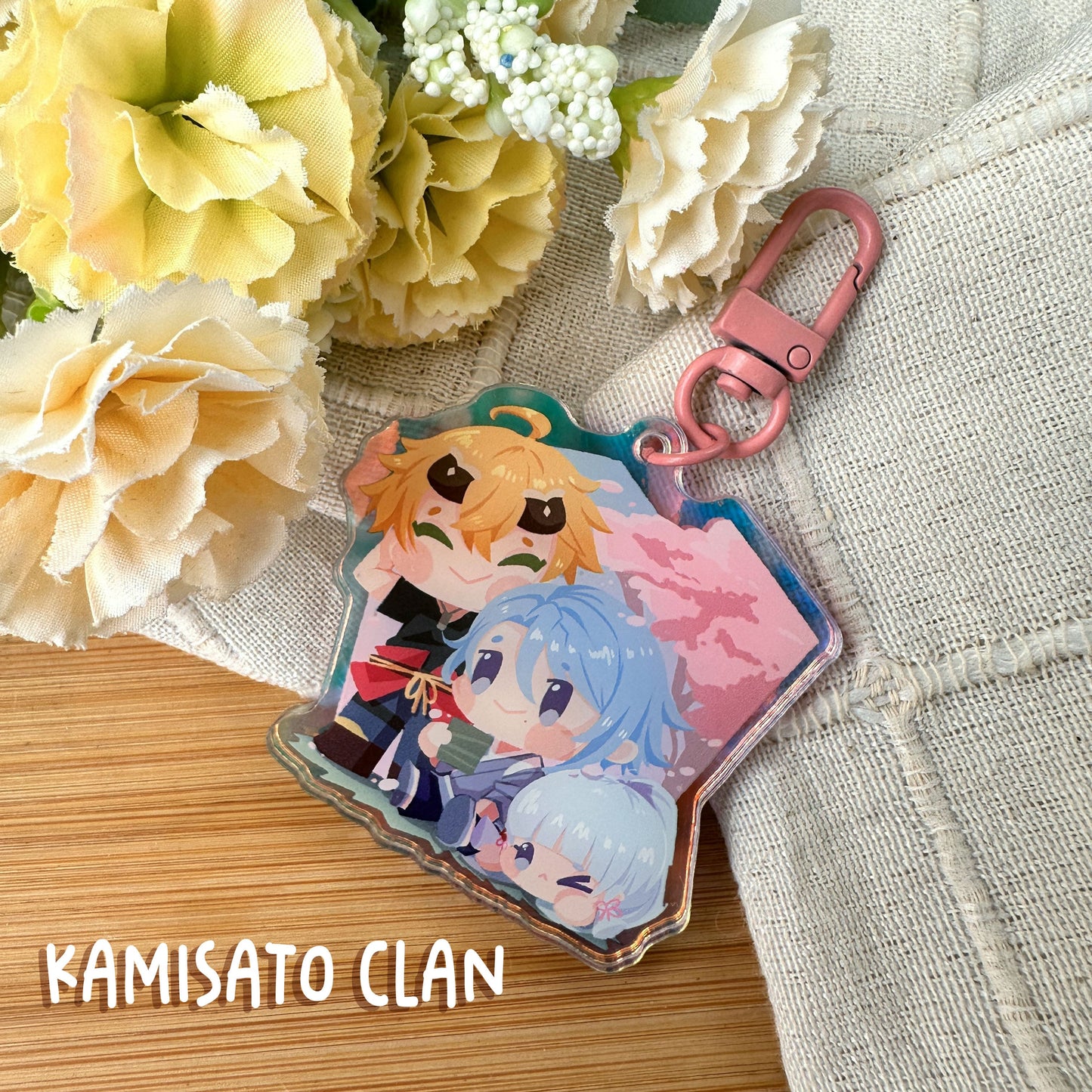 Genshin impact Chibi Rainbow Acrylic Keychains