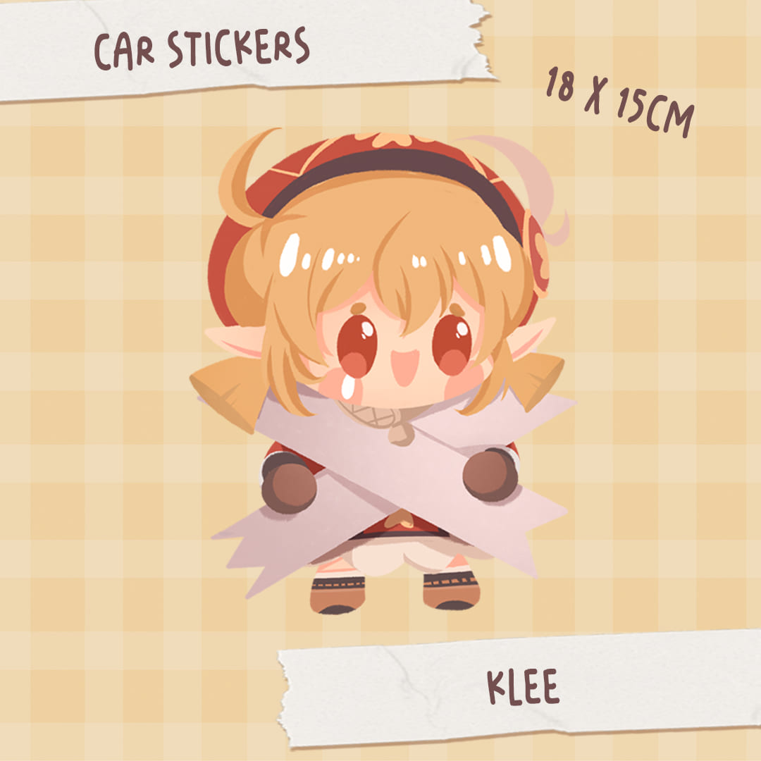 Genshin Impact cute chibi Window Sticker