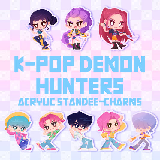KPOP DEMON HUNTERS Acrylic Standee + Charms