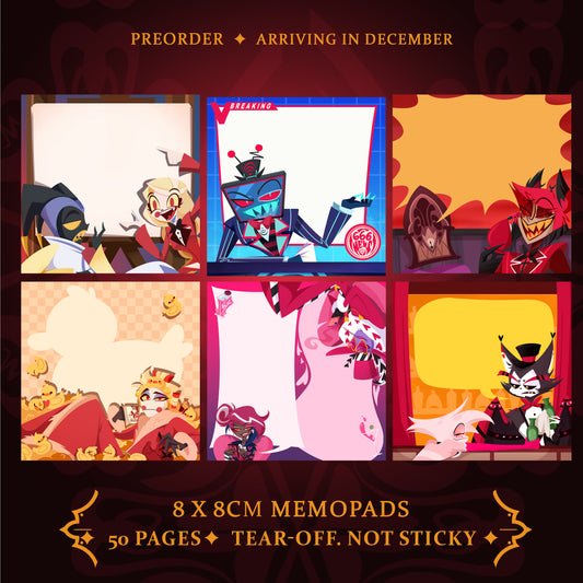 (PRE-ORDER) Hazbin Hotel Memopad
