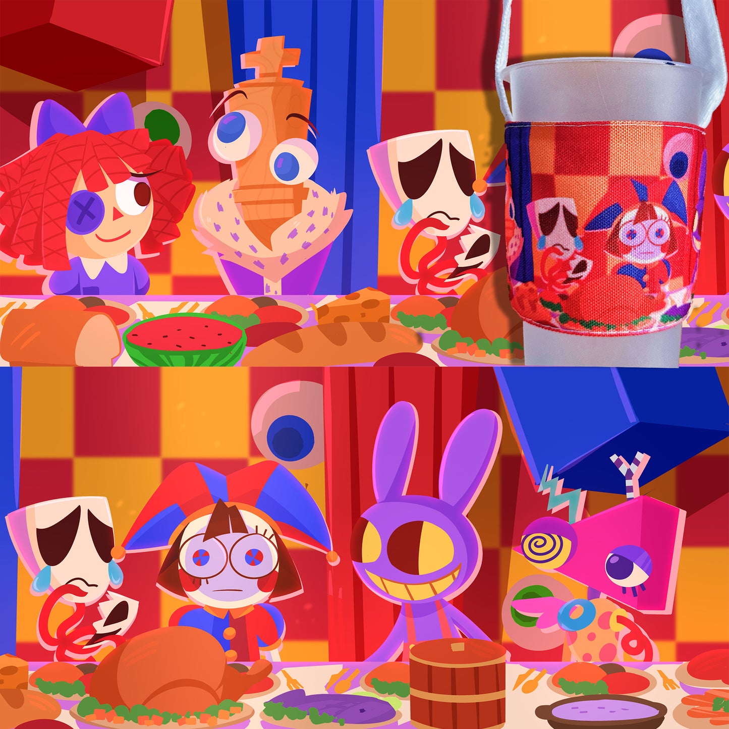 The Amazing Digital Circus Dinner Cupsleeve