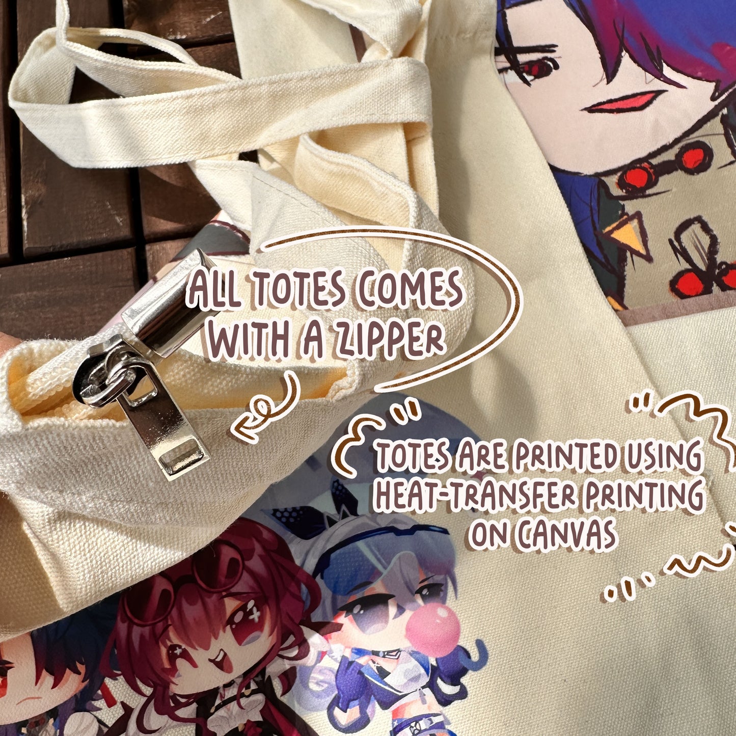 Honkai Star Rail Cute Canvas Totebag