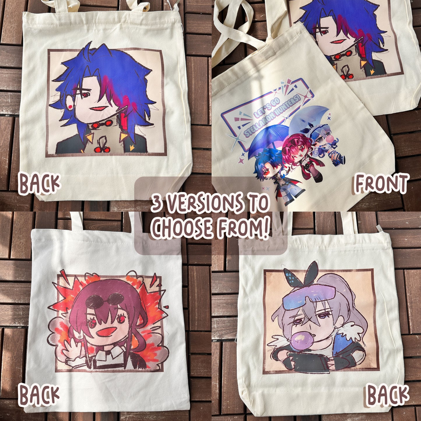 Honkai Star Rail Cute Canvas Totebag