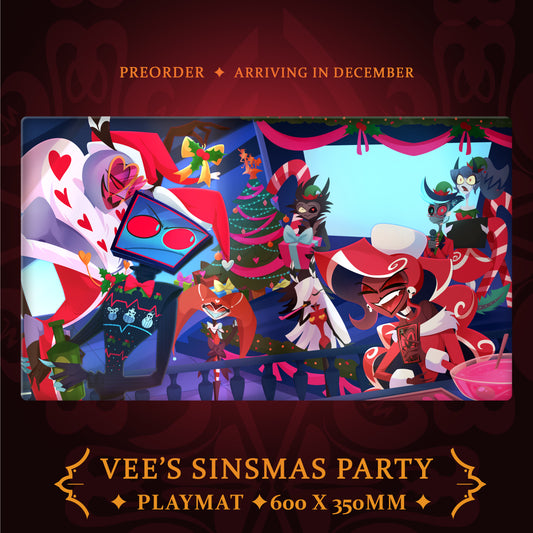 [PRE-ORDER] Hazbin Hotel Seasonal Playmat - Vees Sinsmas Party