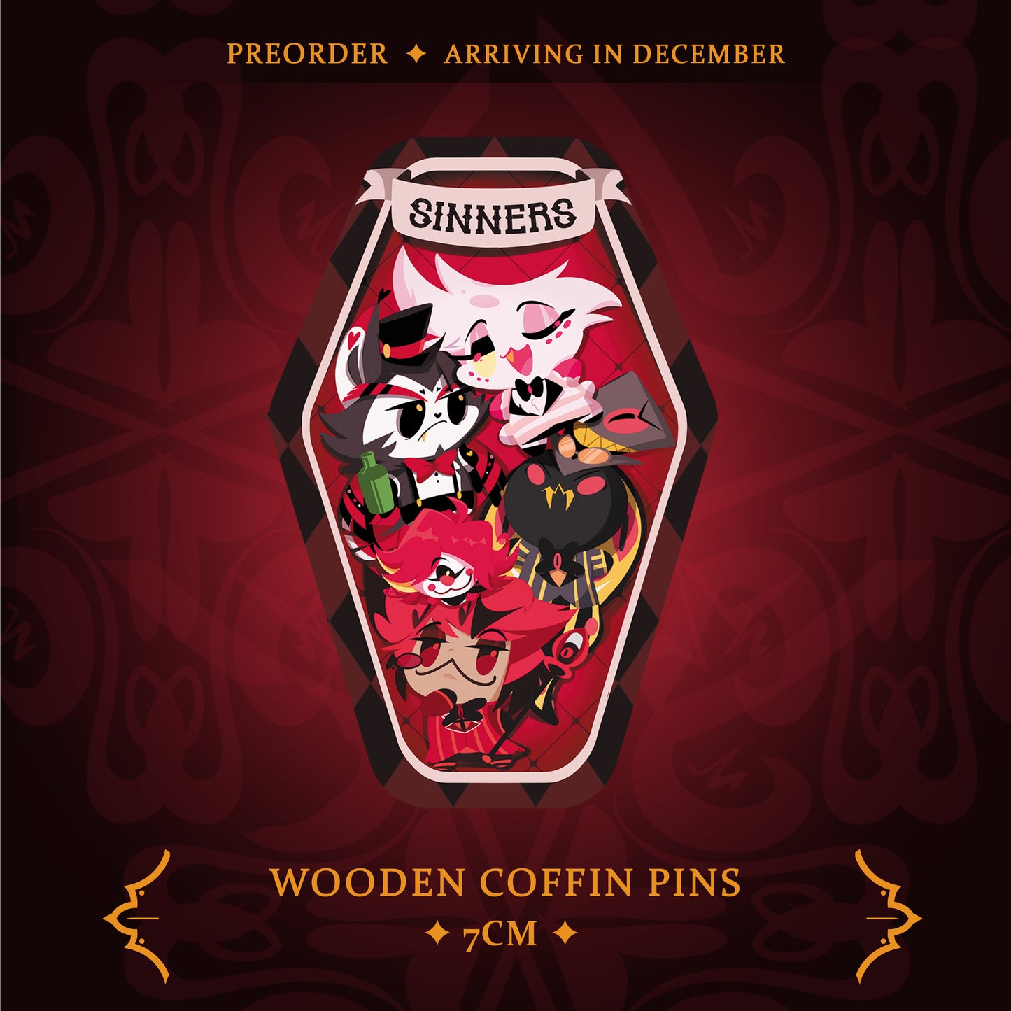 [PRE-ORDER] Hazbin Hotel & Vees Wooden Pins